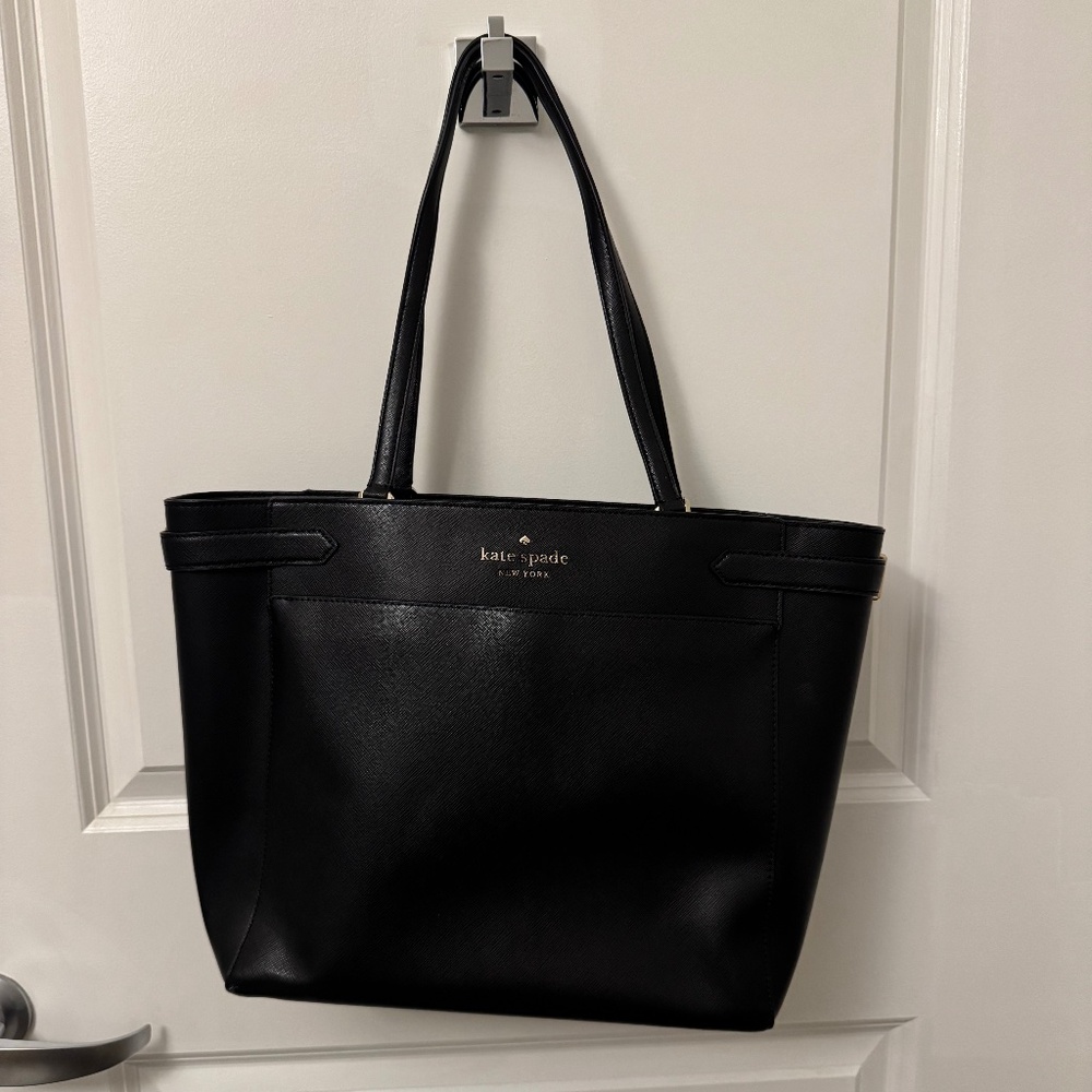 Kate Spade Staci Large Laptop Tote Leather Handbag Black